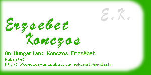 erzsebet konczos business card